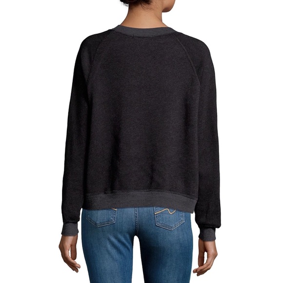 Rare Wildfox Noir Sommers Sweatshirt Black Flocked - Picture 4 of 6